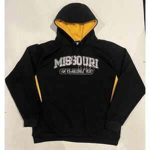 Vintage Y2K NCAA Mizzou Missouri Tigers Sweatshirt Hoodieโ Mens XL Black